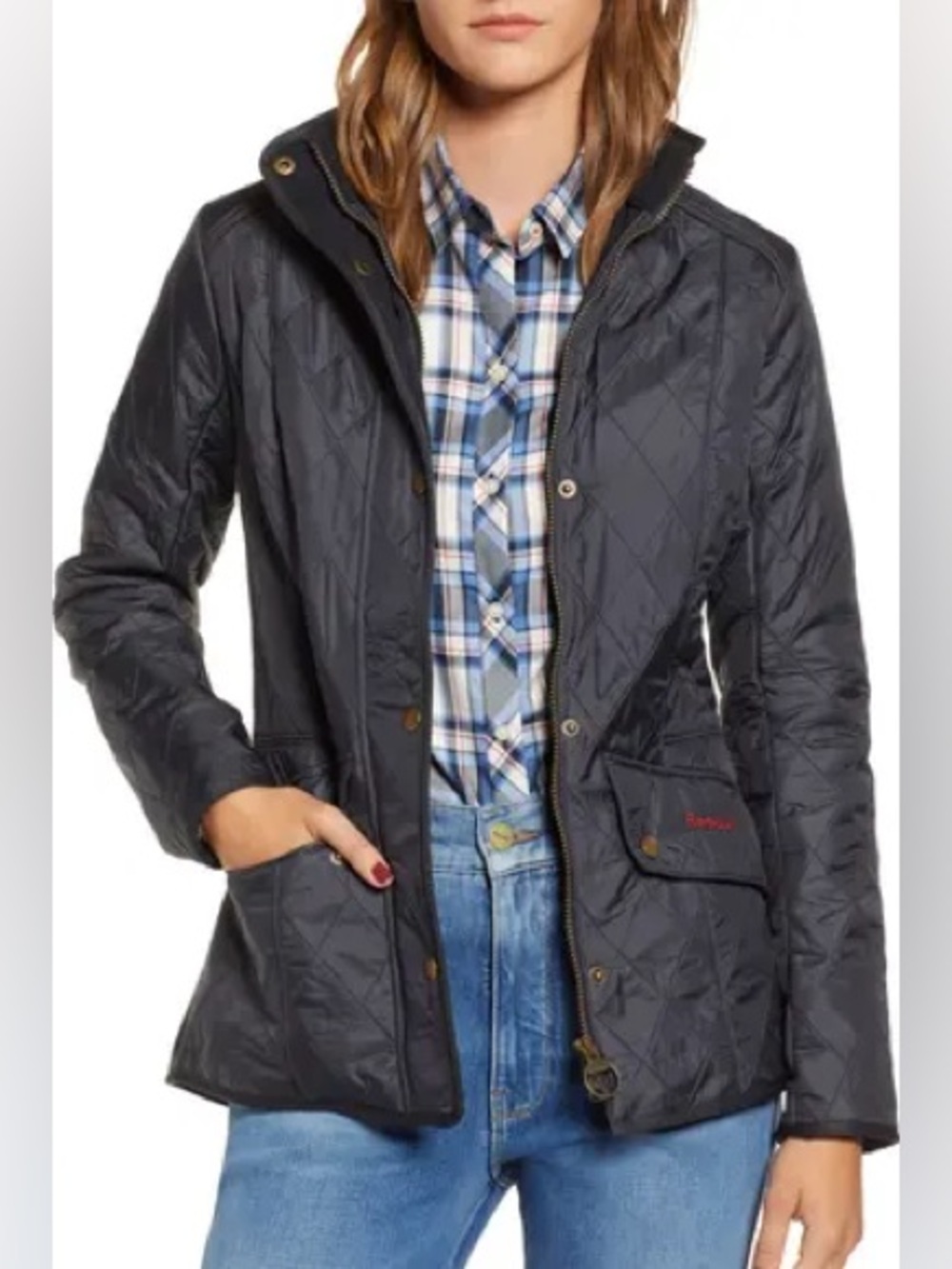 Don’t miss it! Barbour Iconic Cavalry Fleece Lined Quilted Jacket size 6